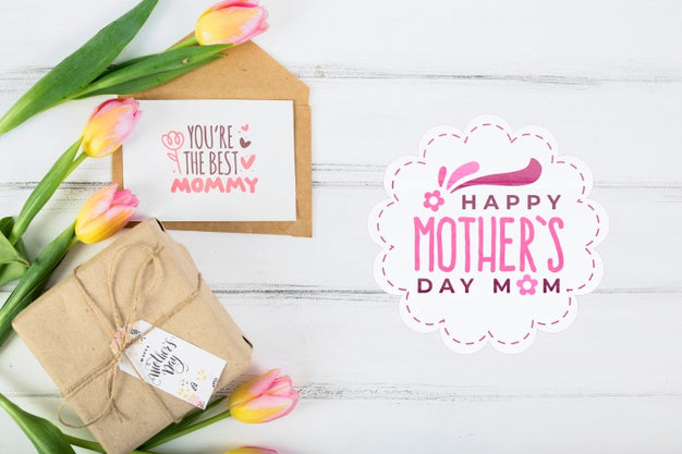 Free Flat Lay Label Mockup For Easter Psd