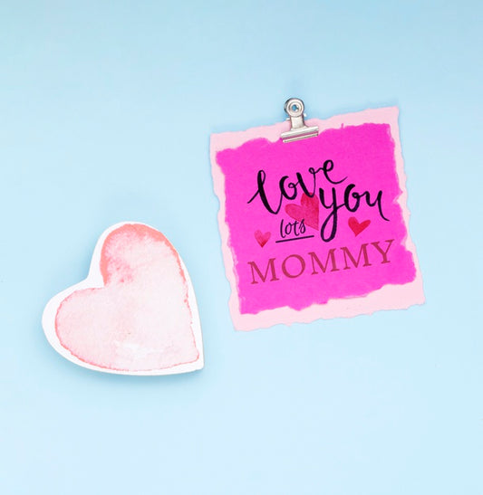 Free Flat Lay Mothers Day Composition With Card Mockup Psd