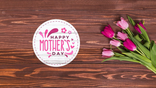 Free Flat Lay Mothers Day Composition With Copyspace For Logo Psd