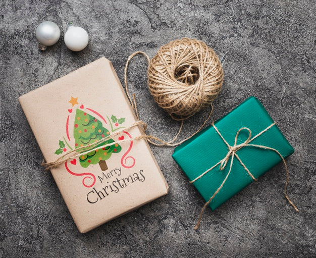 Free Flat Lay Of Christmas Concept Mock-Up Psd