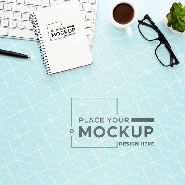 Free Flat Lay Of Desk Concept Mock-Up Psd