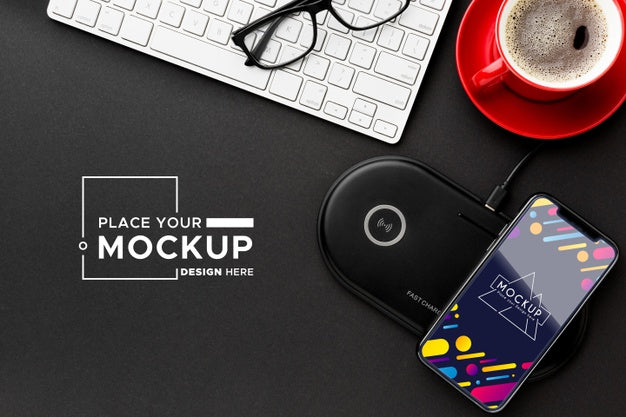 Free Flat Lay Of Desk Concept Mock-Up Psd