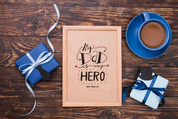 Free Flat Lay Of Father'S Day Concept Mock-Up Psd