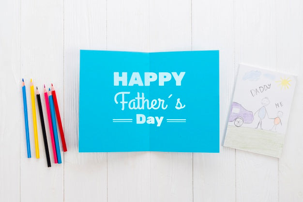 Free Flat Lay Of Father'S Day Concept Psd