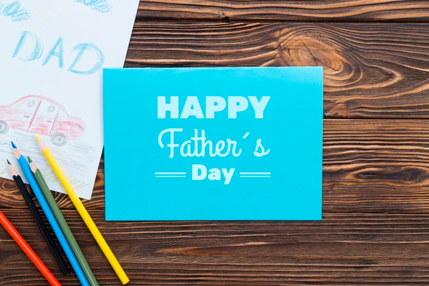 Free Flat Lay Of Father'S Day Concept Psd