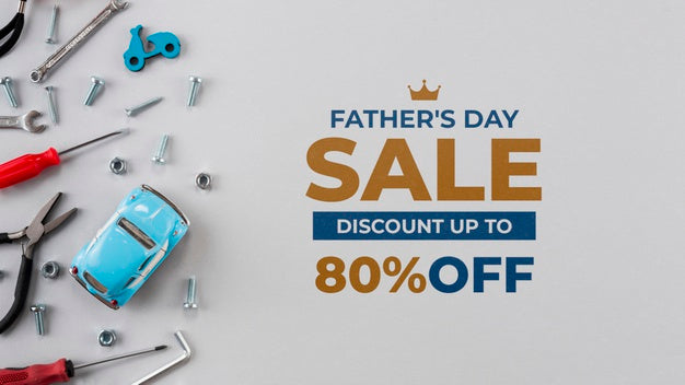 Free Flat Lay Of Father'S Day Concept Psd