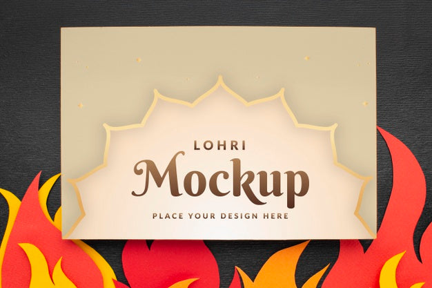 Free Flat Lay Of Lohri Concept Mock-Up Psd