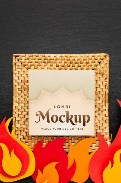 Free Flat Lay Of Lohri Concept Mock-Up Psd