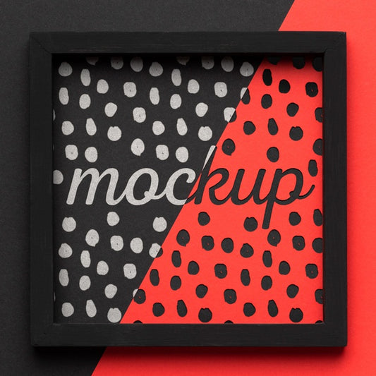 Free Flat Lay Of Mock-Up Frame Design Psd