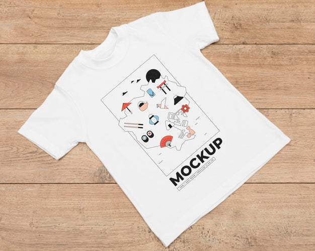 Free Flat Lay Of T-Shirt Concept Mock-Up Psd