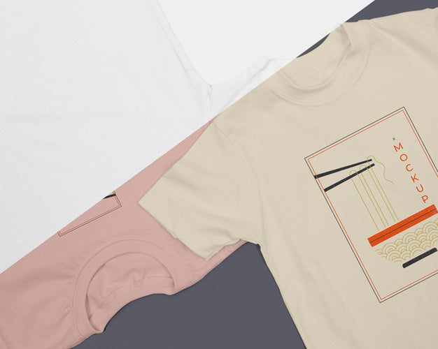 Free Flat Lay Of T-Shirt Concept Mock-Up Psd