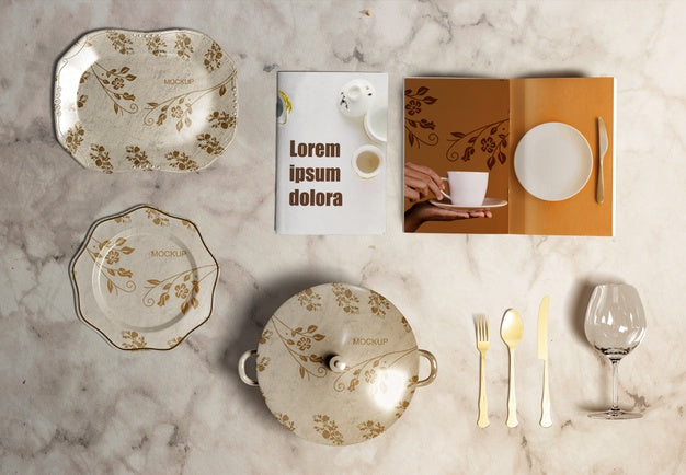 Free Flat Lay Of Thanksgiving Concept On Marble Background Psd