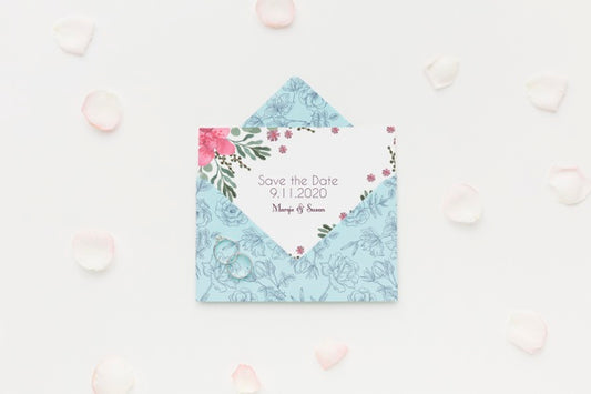 Free Flat Lay Of Wedding Concept Mock-Up Psd