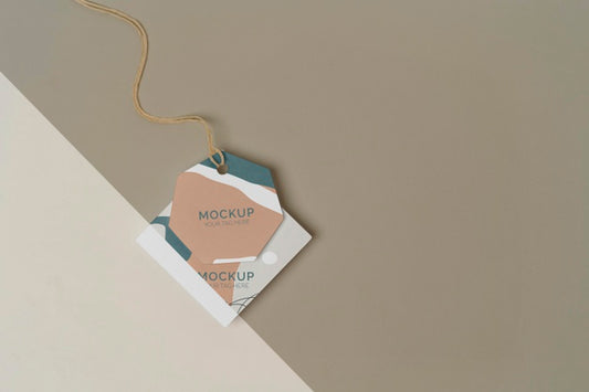 Free Flat Lay Product Tag Mock-Up Assortment Psd