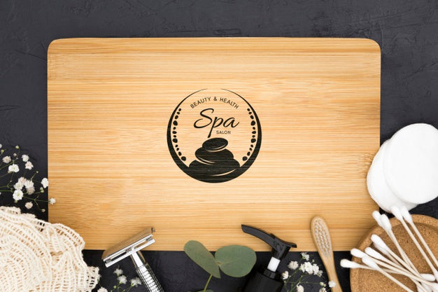 Free Flat Lay Spa Center Mock-Up Minimalist Psd