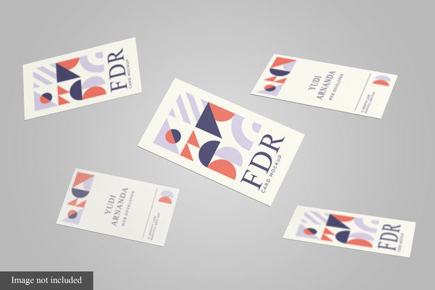 Free Floating Business Card Mockup Psd