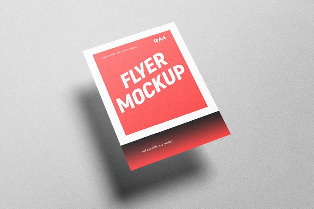 Free Floating Flyer Mockup Psd