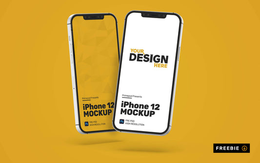 Free Floating Iphone 12 Mockup Psd Download