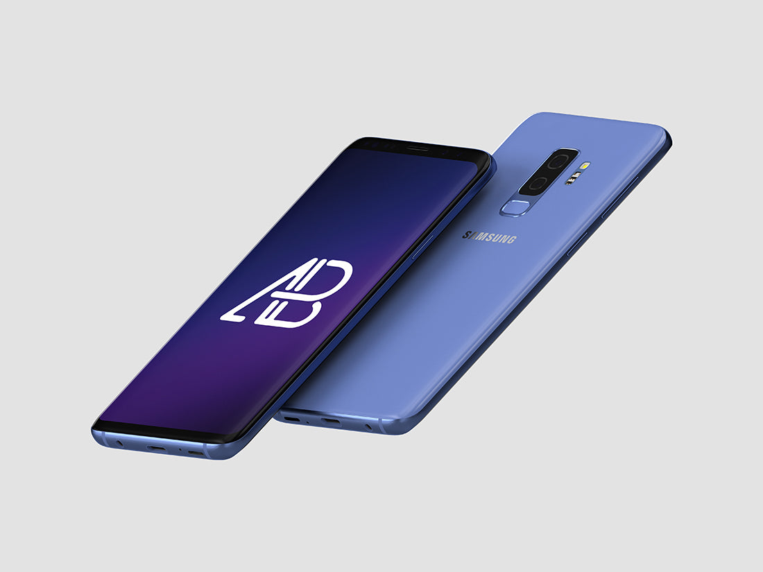 Free Floating Samsung Galaxy S9 Plus Mockup