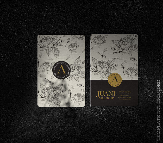 Free Floral Business Card Mockup Psd