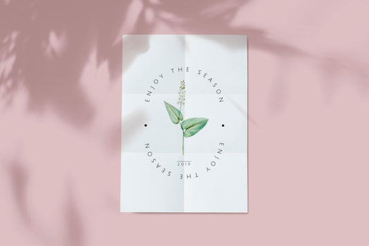 Free Floral Card Mockup Psd