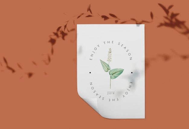 Free Floral Card Mockup Psd