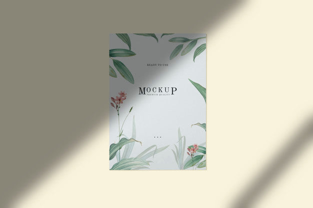 Free Floral Card Mockup Psd