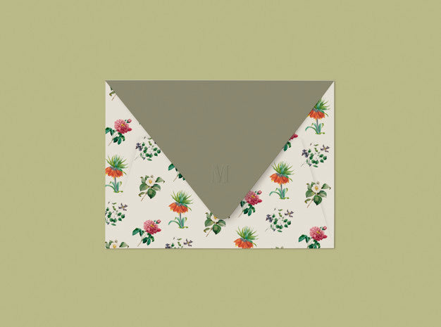 Free Floral Envelope Design Psd