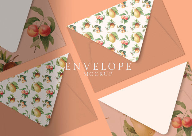 Free Floral Envelope Design Psd