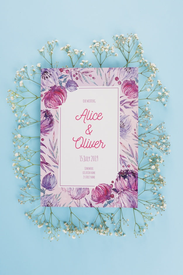 Free Floral Frame Composition For Spring Psd