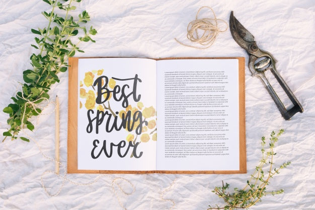 Free Floral Frame Composition For Spring Psd