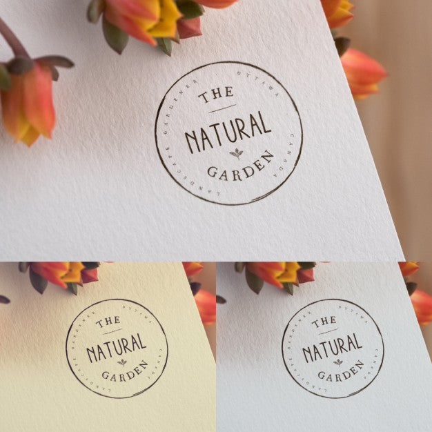 Free Floral Logo Mock Up Psd