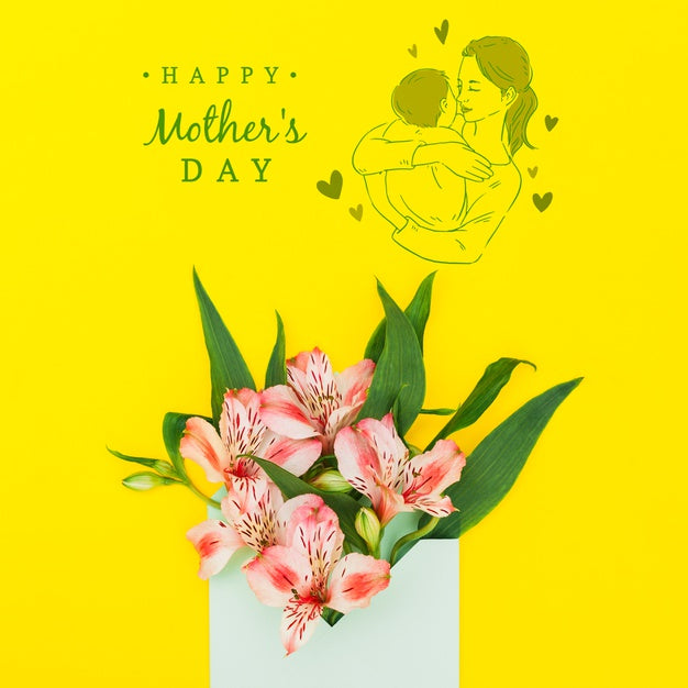 Free Floral Mothers Day Mockup Psd