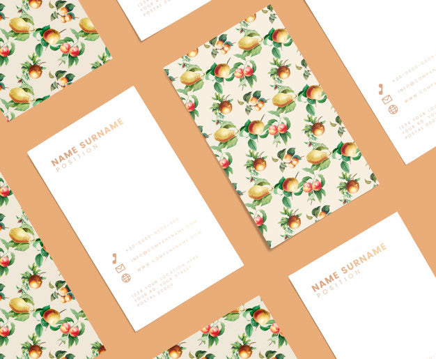 Free Floral Name Card Design Psd