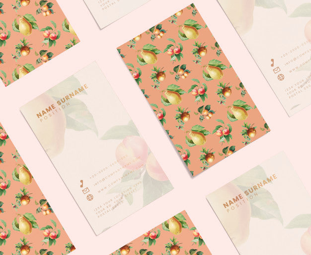 Free Floral Name Card Design Psd