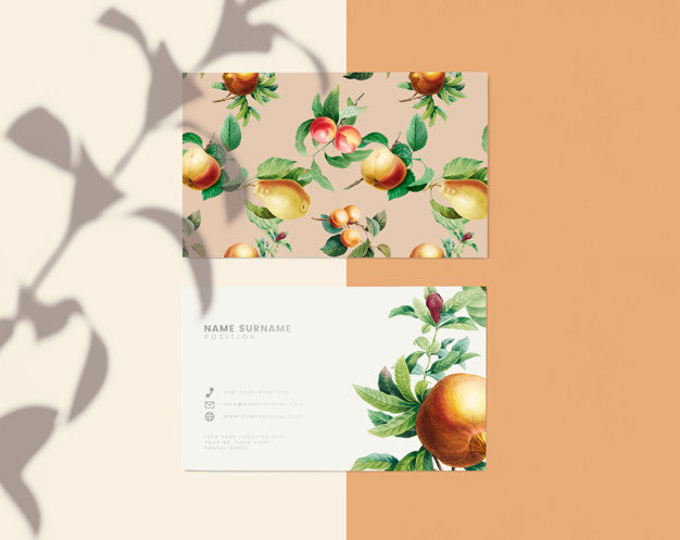 Free Floral Name Card Design Psd