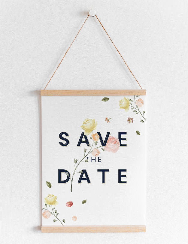 Free Floral Poster Mockup Psd