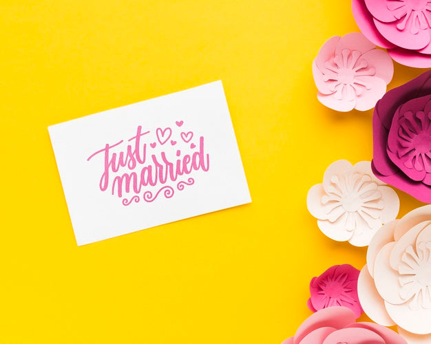 Free Floral Wedding Concept Mock-Up Psd