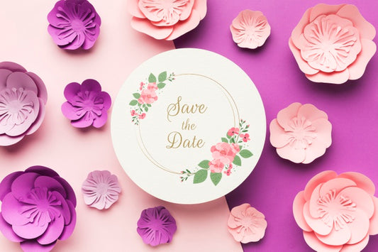 Free Floral Wedding Concept Mock-Up Psd