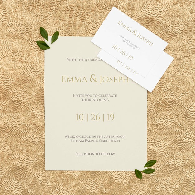 Free Floral Wedding Inviation Psd