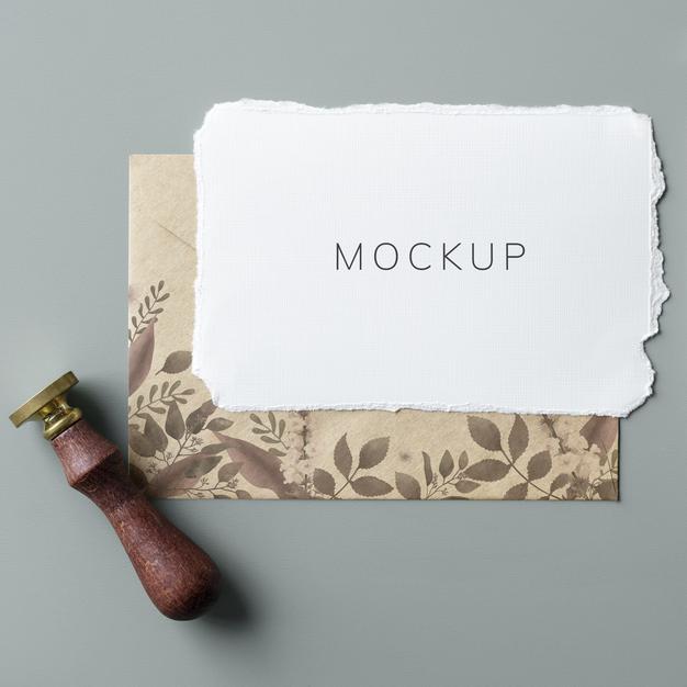 Free Floral Wedding Invitation Card Mockup Psd