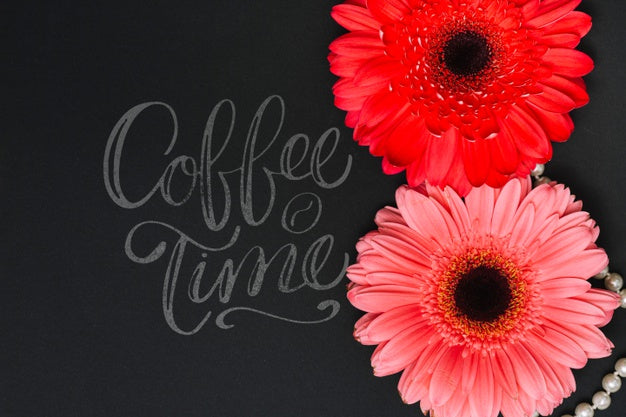 Free Flower On Blackboard Psd