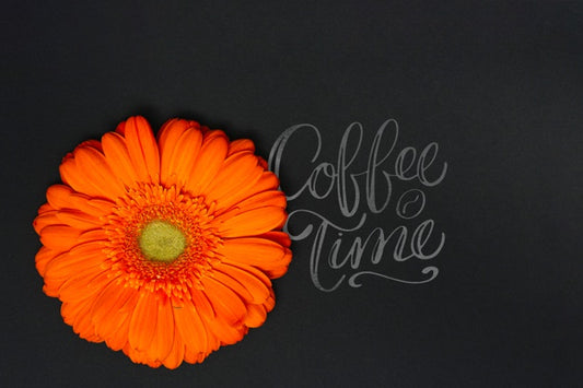 Free Flower On Blackboard Psd