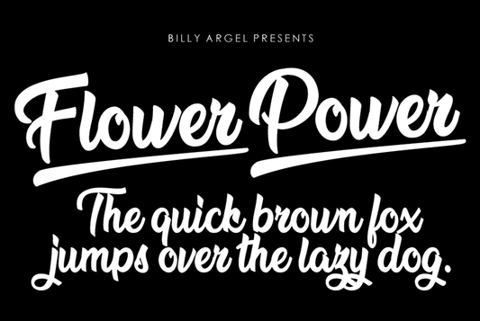 Free Flower Power Handpainted Sign Font