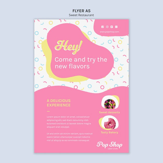 Free Flyer For Pop Candy Shop Design Psd