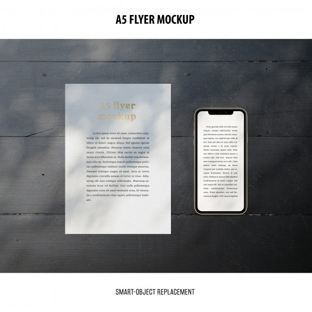 Free Flyer Mockup In A Desktop Psd