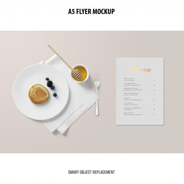 Free Flyer Mockup In A Desktop Psd