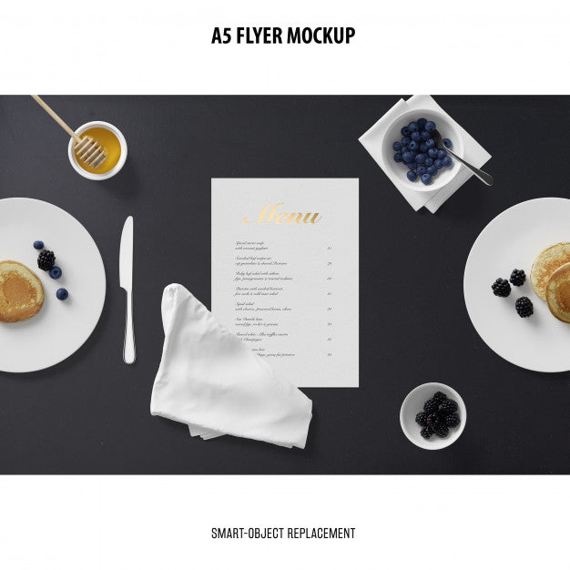 Free Flyer Mockup In A Desktop Psd