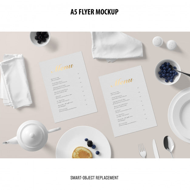 Free Flyer Mockup In A Desktop Psd