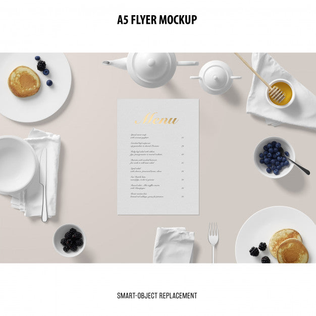 Free Flyer Mockup In A Desktop Psd